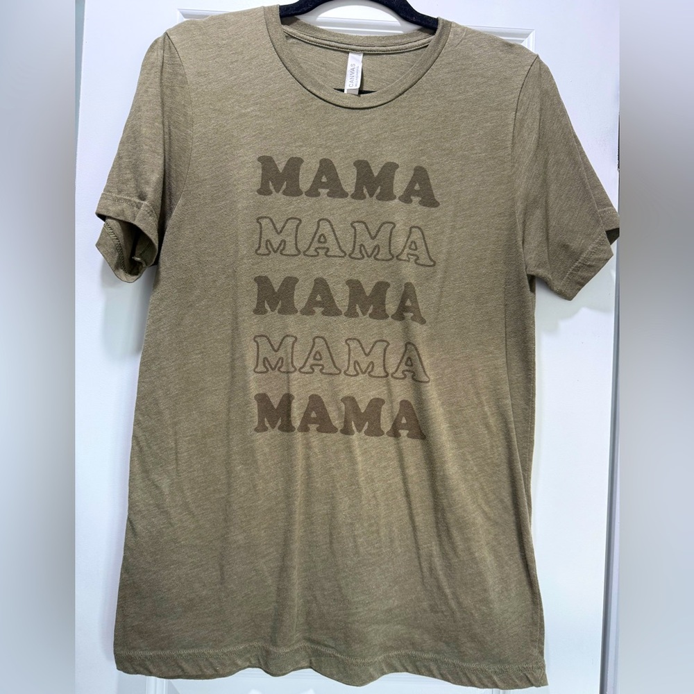 Bella Canvas Army green “Mama” shirt size medium